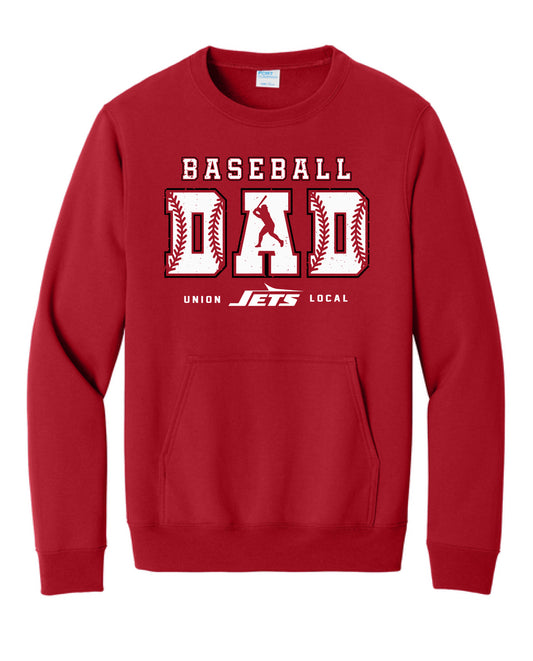 UL Jets Baseball DAD Crewneck w/ Pocket