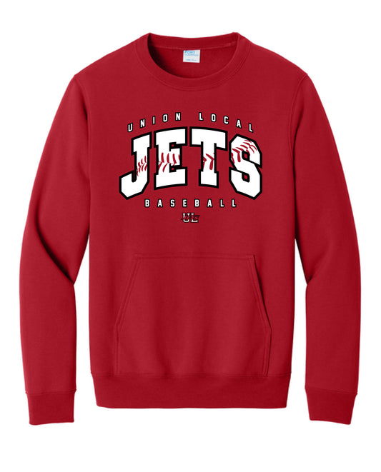 UL Jets Baseball Crewneck w/ Pocket
