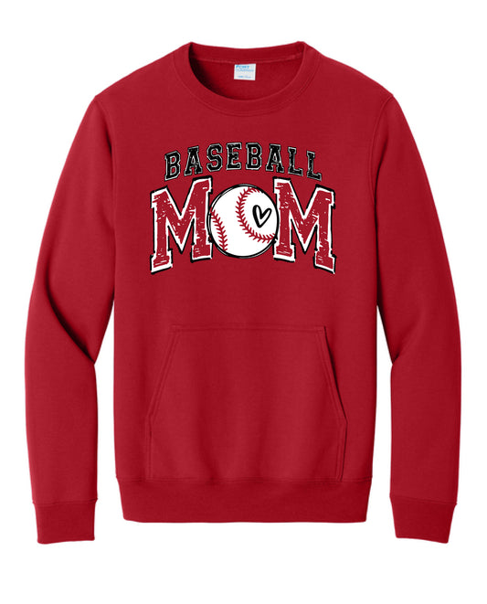 UL Jets Baseball MOM Crewneck w/ Pocket